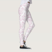 Bride Pink Heart Handmade Yoga Pants Leggings Gym (Rechts)