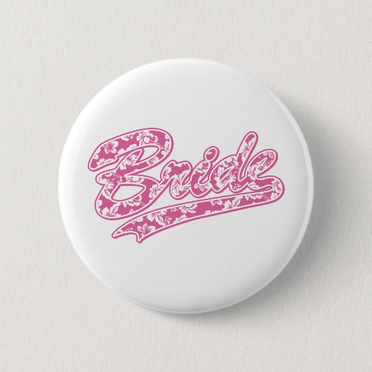 Bride Pink Hibiskus Button (Vorderseite)