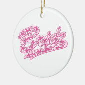 Bride Pink Hibiskus Keramik Ornament (Links)