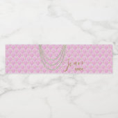 BRIDE Pink Paris Theme Party Dusche Wasserflaschenetikett (Einzelnes Label)