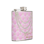 BRIDE Pink Parisian Theme Brautparty Flachmann (Rechts)