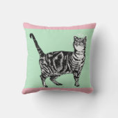 Bride Pink Tabby Katzenblume Hochzeitsdekissen Kis Kissen (Rückseite)