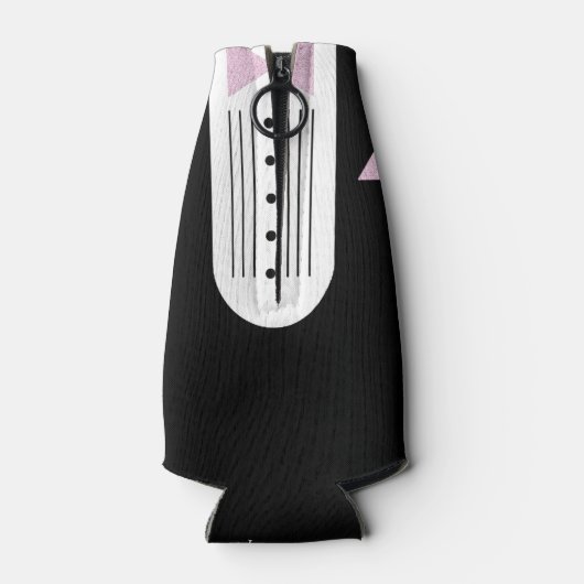 BRIDE Pink Wedding Brautparty mein Trauzeuge Flaschenkühler (Rückseite)