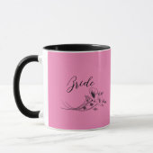 Bride Pink Wilde Blume Doodles Tasse (Links)