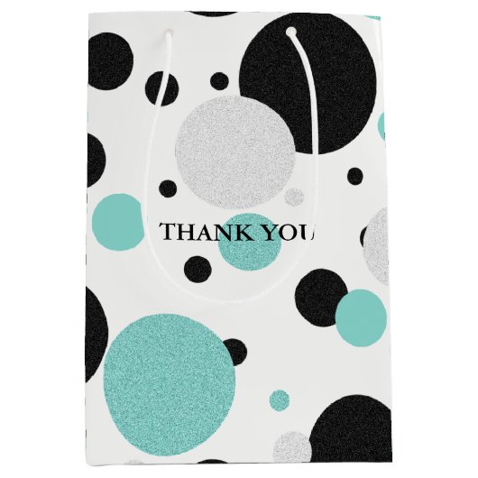 BRIDE Polka Dot Polterabend Sprinkle Party Mittlere Geschenktüte (Vorderseite)