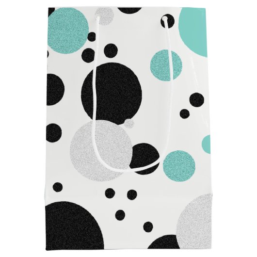 BRIDE Polka Dot Polterabend Sprinkle Party Mittlere Geschenktüte (Rückseite)