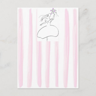 Bride Postcard Einladungspostkarte