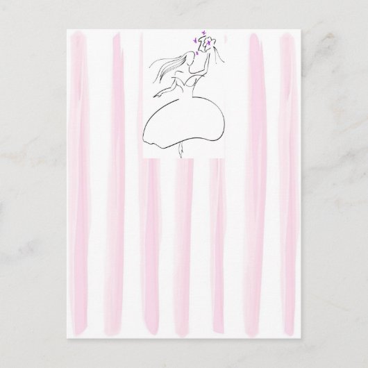 Bride Postcard Einladungspostkarte (Vorderseite)