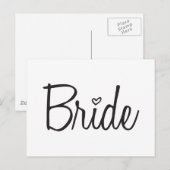 Bride Postkarte (Vorne/Hinten)
