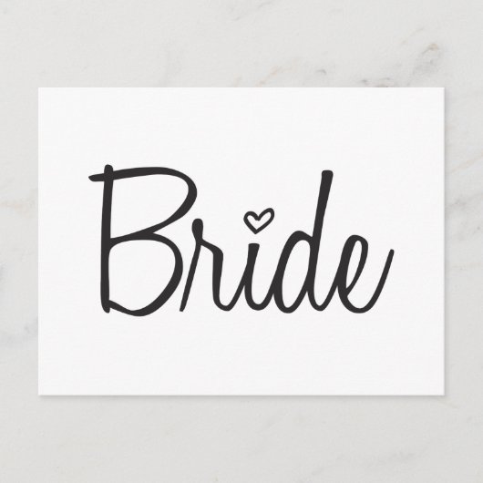 Bride Postkarte (Vorderseite)