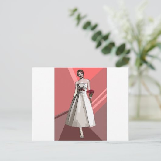 Bride Postkarte (Stehend Vorderseite)