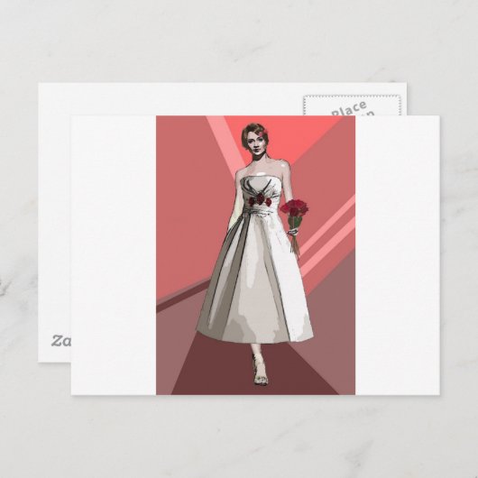 Bride Postkarte (Vorne/Hinten)