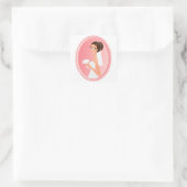 Bride Quadratischer Aufkleber (Tasche)