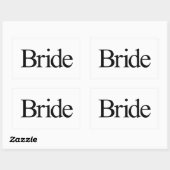 Bride Rechteckiger Aufkleber (Blatt)