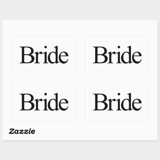 Bride Rechteckiger Aufkleber (Blatt)