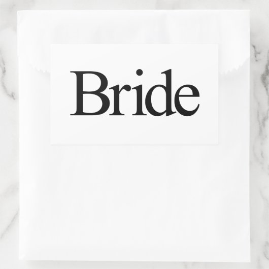 Bride Rechteckiger Aufkleber (Tasche)