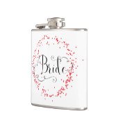 Bride Red Confetti - Flasche Flachmann (Links)