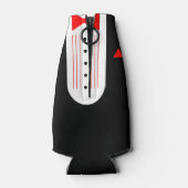 BRIDE Red Tuxedo Wedding Be Mein Trauzeuge Flaschenkühler (Rückseite)