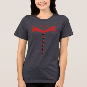 Bride Red Wedding T-Shirt Tri-Blend Shirt