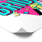 Bride Retro Bride der 90er Jahre Bachelorette Teil Poster (Ecke)