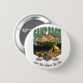 Bride Retro Camp Bach Party Camping Bachelorette 2 Button (Vorne & Hinten)