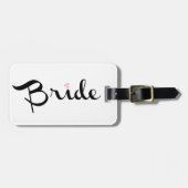 Bride Retro Script Gepäckanhänger (Vorderseite horizontal)