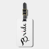 Bride Retro Script Gepäckanhänger (Vorderseite vertikal)