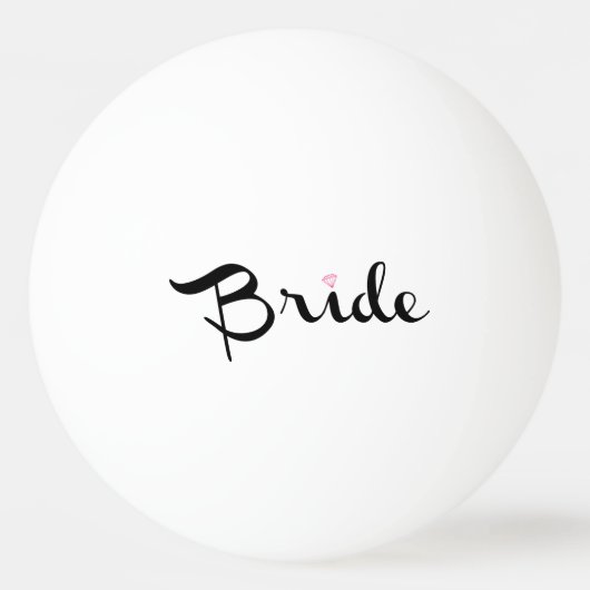 Bride Retro Script Tischtennisball (Vorderseite)