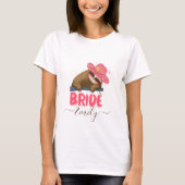 Bride Retro Sloth Groovy Individuelle Name Bachelo T-Shirt (Vorderseite)