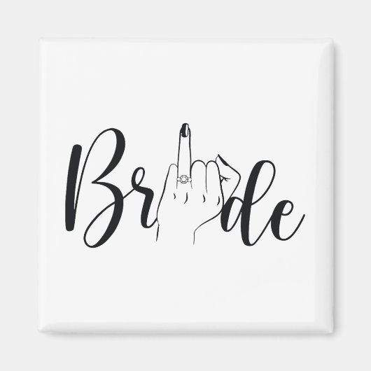Bride Ring Finger Wedding Magnet (Vorne)