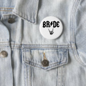 Bride Rock'n'Roll Skeleton Hand Halloween Bachelor Button (Beispiel)