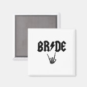 Bride Rock'n'Roll Skeleton Hand Halloween Bachelor Magnet (Vorderseite/Rückseite)