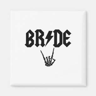Bride Rock'n'Roll Skeleton Hand Halloween Bachelor Magnet