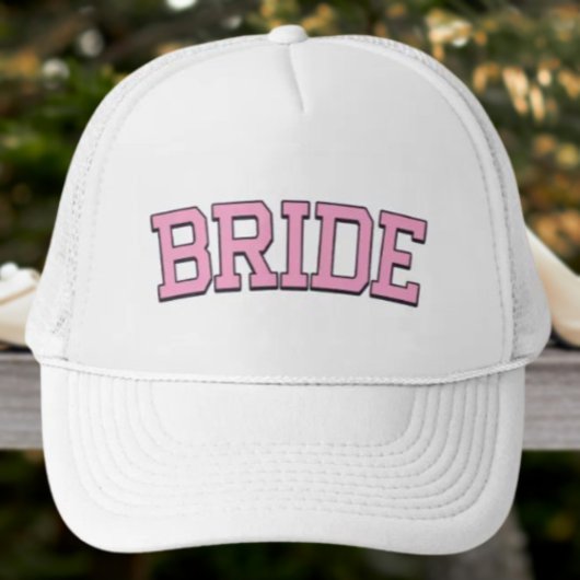 BRIDE - Rosa Uni Schriftart Bachelorette Trucker H Truckerkappe