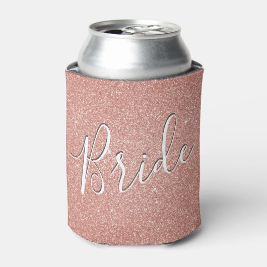 Bride Rose Gold Blush Pink kann kühler Dosenkühler (Kanne Vorderseite)