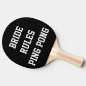 Bride Rules Bridal Shower Wedding Ping Pong Paddle Tischtennis Schläger (Seitenansicht)