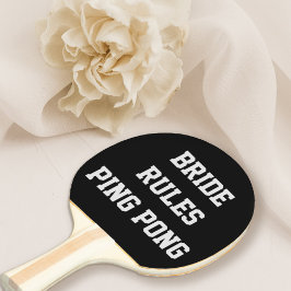Bride Rules Bridal Shower Wedding Ping Pong Paddle Tischtennis Schläger