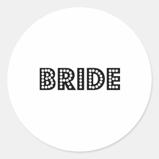 Bride Runder Aufkleber (Vorderseite)