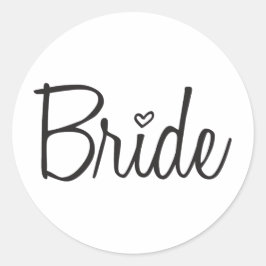 Bride Runder Aufkleber