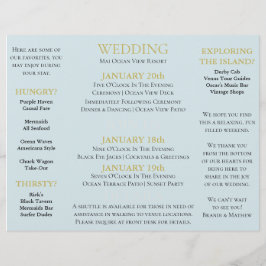 BRIDE Rustic Wedding Destination Event Dreifach Flyer