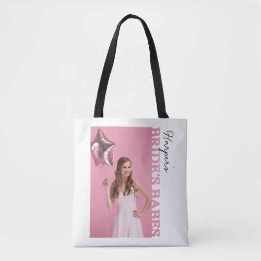 Bride’s Babes Photo | Personalised Hen Party Tasche (Vorderseite)