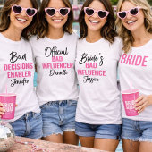 Bride’s Bad Decision Enabler Bachelorette Party T-Shirt