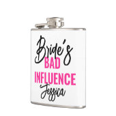 Bride’s Bad Influence Custom Bachelorette Party Flachmann (Links)