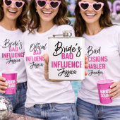 Bride’s Bad Influence Custom Bachelorette Party Flachmann