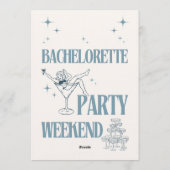 Bride’s Last Adventure – Bachelorette Weekend Fun Einladung (Rückseite)