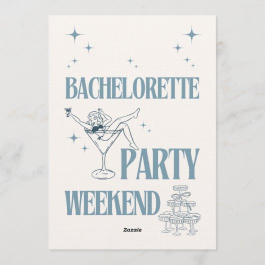 Bride’s Last Adventure – Bachelorette Weekend Fun Einladung (Rückseite)