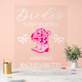 Bride’s Last Rodeo Personalized Bachelorette Party Acrylschild (Hochzeit)