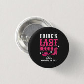 Bride’s Last Rodeo Western Bachelorette Party Button (Vorne & Hinten)
