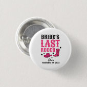 Bride’s Last Rodeo Western Bachelorette Party Button (Vorne & Hinten)