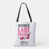 Bride’s Last Rodeo Western Bachelorette Party   Tasche (Rückseite)